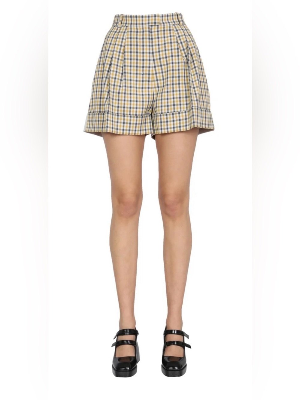 Baum Und Pferdgarten pleated checked shorts Size 38